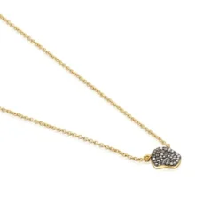 Collar con baño de oro 18 kt sobre plata y diamantes Nenufar^TOUS Hot