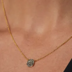 Collar con baño de oro 18 kt sobre plata y diamantes Nenufar^TOUS Hot