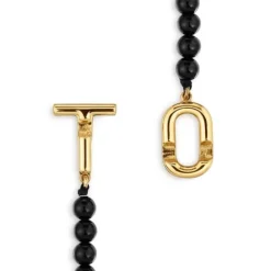 Collar con baño de oro 18 kt sobre plata y ónix 50 cm MANIFESTO^TOUS Online