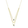Collar con baño de oro 18 kt sobre plata, diamantes y perla Nocturne^TOUS Hot
