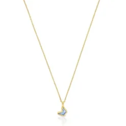 Collar con baño de oro 18 kt sobre plata mariposa azul Gregal^TOUS Outlet