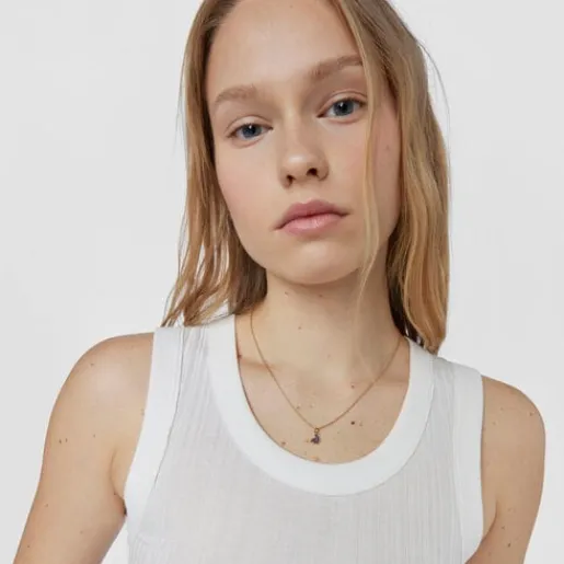 Collar con baño de oro 18 kt sobre plata mariposa azul Gregal^TOUS Outlet