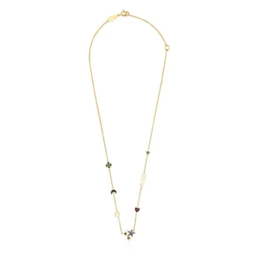 Collar con baño de oro 18 kt sobre plata y gemas Teddy Bear^TOUS Outlet