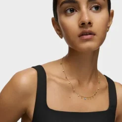 Collar con baño de oro 18 kt sobre plata y gemas Cool Joy^TOUS Best
