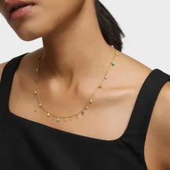 Collar con baño de oro 18 kt sobre plata y gemas Cool Joy^TOUS Best