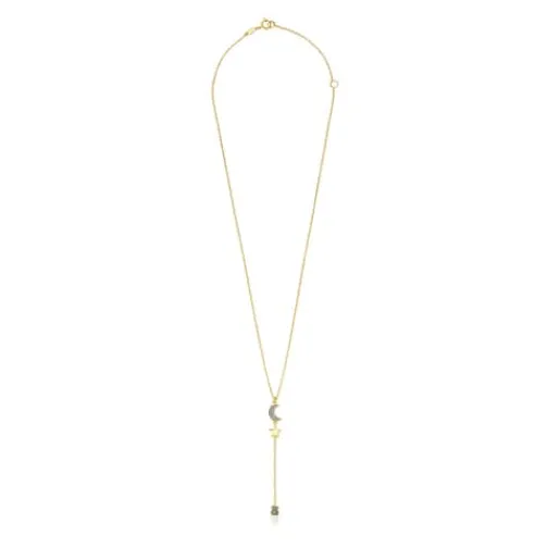Collar con baño de oro 18 kt sobre plata y motivos de diamantes Nocturne^TOUS Sale