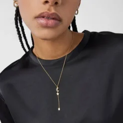 Collar con baño de oro 18 kt sobre plata y motivos de diamantes Nocturne^TOUS Sale