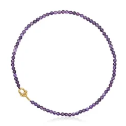 Collar con baño de oro 18 kt sobre plata y amatistas MANIFESTO^TOUS Best