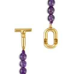 Collar con baño de oro 18 kt sobre plata y amatistas MANIFESTO^TOUS Best