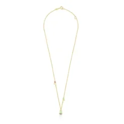 Collar con baño de oro 18 kt sobre plata y gemas Fragile Nature^TOUS