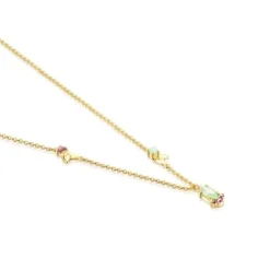 Collar con baño de oro 18 kt sobre plata y gemas Fragile Nature^TOUS