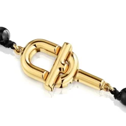 Collar con baño de oro 18 kt sobre plata y ónix 43 cm MANIFESTO^TOUS New
