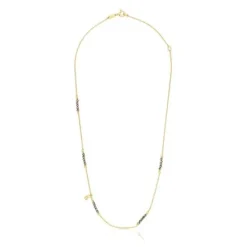 Collar con baño de oro 18 kt sobre plata y pirita Bold Bear^TOUS Sale