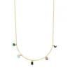 Collar con baño de oro 18 kt sobre plata y cinco motivos de gemas multicolores de 2-5mm. 45 cm Glory^TOUS Best