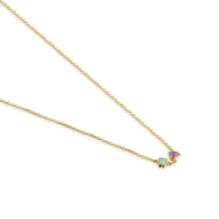 Collar con baño de oro 18 kt sobre plata y amazonita y amatista Glory^TOUS Hot