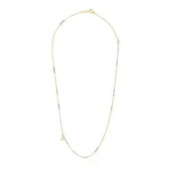 Collar con baño de oro 18 kt sobre plata y esmalte Bold Bear^TOUS Hot