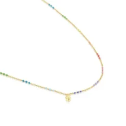 Collar con baño de oro 18 kt sobre plata y esmalte Bold Bear^TOUS Hot