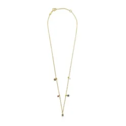 Collar con baño de oro 18 kt sobre plata, gemas y perla New Motif^TOUS
