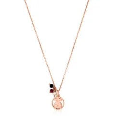 Collar con baño de oro rosa 18 kt sobre plata y ónix, rubí tratado y perla cultivada Camille^TOUS Best
