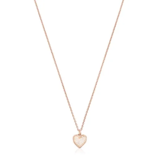 Collar con baño de oro rosa 18 kt sobre plata y perlas Areia^TOUS Best