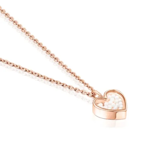 Collar con baño de oro rosa 18 kt sobre plata y perlas Areia^TOUS Best