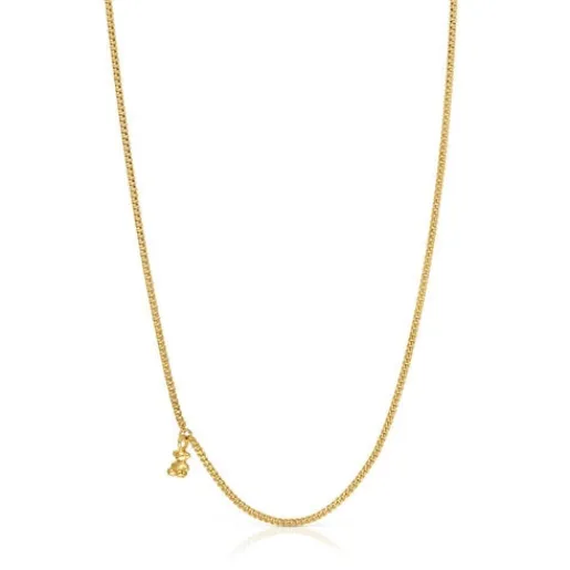 Collar corto barbado con baño de oro 18 kt sobre plata Bold Bear^TOUS Discount