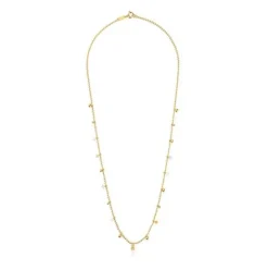 Collar corto con baño de oro de 18 kt sobre plata, perlas cultivadas y gemas Grain^TOUS Outlet