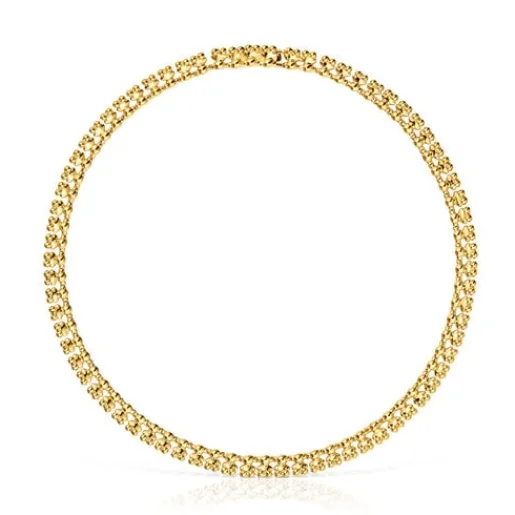 Collar corto con baño de oro 18 kt sobre plata motivos oso Bold Bear^TOUS Best