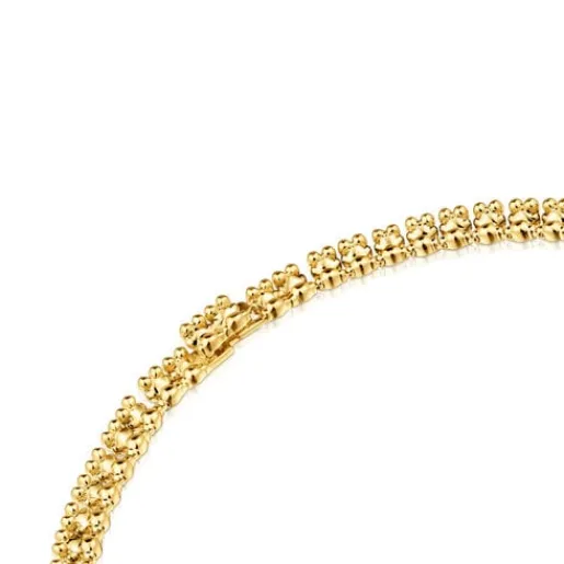 Collar corto con baño de oro 18 kt sobre plata motivos oso Bold Bear^TOUS Best