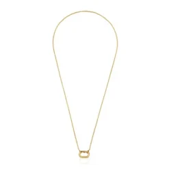 Collar corto con baño de oro 18 kt sobre plata con anilla Hold Oval^TOUS Outlet