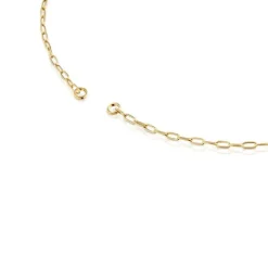 Collar corto con baño de oro 18 kt sobre plata Hold Oval^TOUS