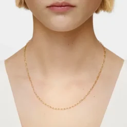 Collar corto con baño de oro 18 kt sobre plata Hold Oval^TOUS