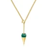 Collar corto con baño de oro 18 kt sobre plata y malaquita crisocola X LEA COLOMBO^TOUS Hot