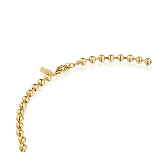 Collar corto con baño de oro 18 kt sobre plata y motivos con gemas Sugar Party^TOUS Best