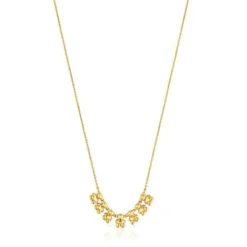 Collar corto con baño de oro 18 kt sobre plata y detalle Bold Bear^TOUS Clearance
