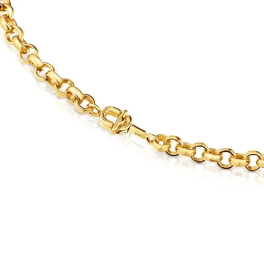 Collar corto con baño de oro 18 kt sobre plata 40 cm MANIFESTO^TOUS Outlet