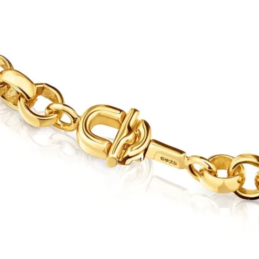 Collar corto con baño de oro 18 kt sobre plata 40 cm MANIFESTO^TOUS Outlet