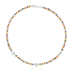 Collar corto con gemas y motivos de plata Bold Motif^TOUS Discount