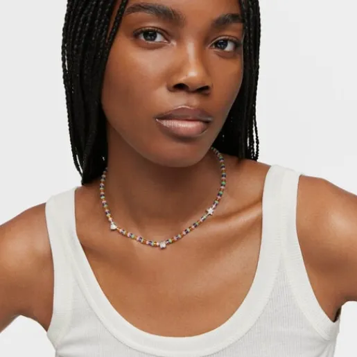 Collar corto con gemas y motivos de plata Bold Motif^TOUS Discount