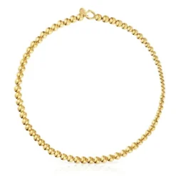 Collar corto con motivos de baño de oro 18 kt sobre plata Eugenia X^TOUS Discount