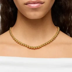 Collar corto con motivos de baño de oro 18 kt sobre plata Eugenia X^TOUS Discount