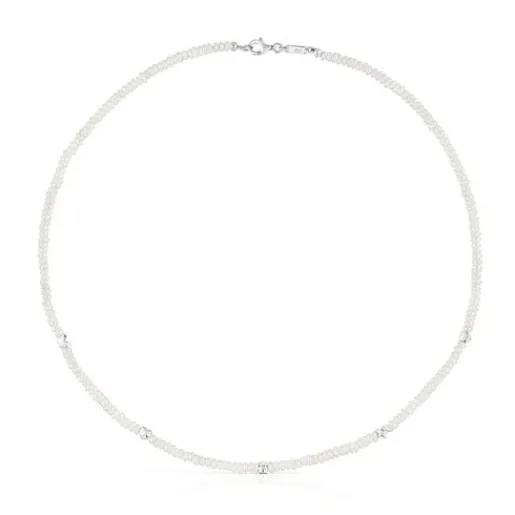 Collar corto con perlas cultivadas y motivos de plata Bold Motif^TOUS Best