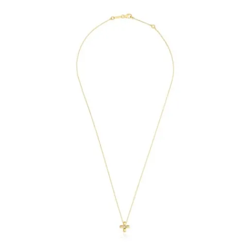Collar corto cruz de oro y diamantes Basics^TOUS Hot