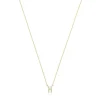 Collar corto de oro y 0,05 ct de diamantes letra H Alphabet^TOUS