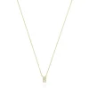 Collar corto de oro y 0,05 ct de diamantes letra R Alphabet^TOUS Best