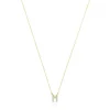 Collar corto de oro y 0,05 ct de diamantes letra M Alphabet^TOUS
