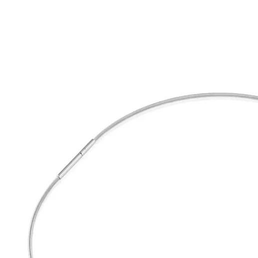 Collar corto de oro y acero motivo oso Mesh Tube^TOUS Clearance