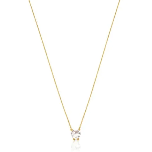 Collar corto de oro y cuarzo cristal de roca Color Pills^TOUS Online