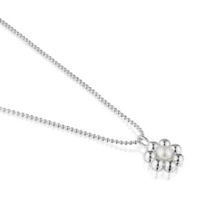 Collar corto de plata flor y perla cultivada Sugar Party^TOUS Discount