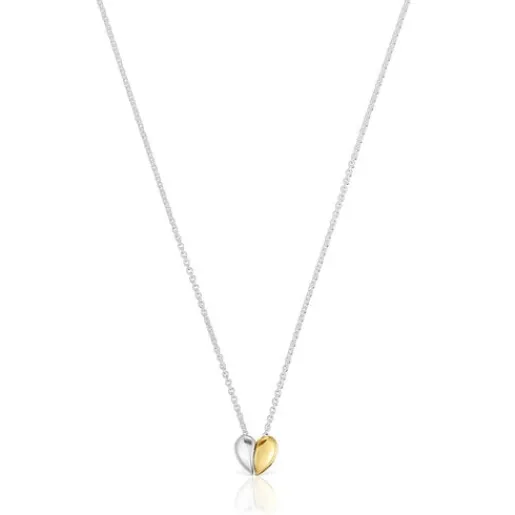 Collar corto doble corazón pequeño bicolor My Other Half^TOUS Hot